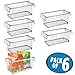 mDesign Household Stackable Metal Wire Storage Organizer Bin Basket with Built-In Handles for Kitchen Cabinets, Pantry, Closets, Bedrooms, Bathrooms - 12.5