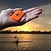 Safety whistle for Kayaking with Small Chain – ABS Plastic Loud Marine Flat Whistles Design for Rescue Signaling – Easy to Use for Signaling Attention on Camping, Hiking and Boating – Set of 2