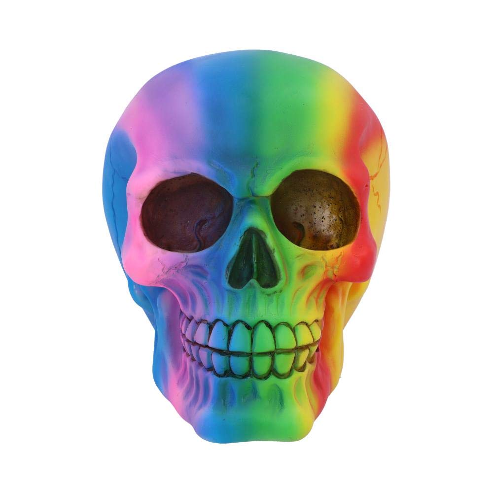 Nemesis Now U5084R0 Rainbow Skull 15.5cm, Polyresin, Multi-Coloured, One Size
