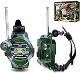 AOKON Walkie Talkies for Kids, Two-Way Long Range Watch Radio Transceiver with Flashlight for Children, Cool Outdoor Toys Gifts for Girls & Boys, 2 Pack