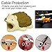 DECVO Cable Protector for iPhone iPad Cable Android Samsung Galaxy Cord Plastic Cute Land Animals Phone Accessory Protects USB Charger Data Protection Cover Chewers Earphone Cable Bite 6 PC (PHLTCH)