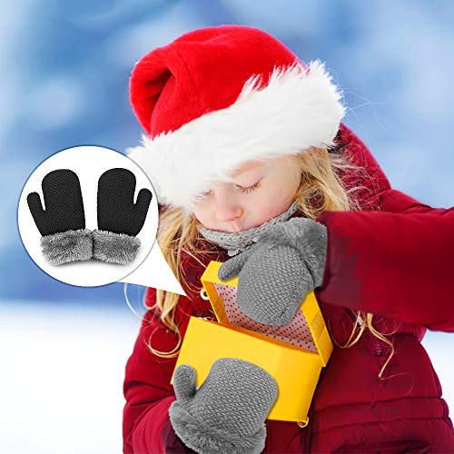 image for phixilin Baby Toddler Winter Mittens Kids Gloves Boys Girls Knit Thick