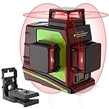 Huepar 3D Self-Leveling Laser Level 3x360 Red Cross