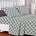 Lux Decor Collection Bed Sheet Set - Brushed Microfiber 1800 Bedding - Wrinkle, Stain and Fade Resistant - Hypoallergenic - 4 Piece (Queen, Quatrefoil Grey)