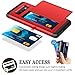 SAMONPOW Case for Galaxy S10 Plus Case Hybrid Galaxy S10 Plus Wallet Case Dual Layer Protective Shell Hard PC Soft TPU Bumper Credit Cards Slot Cover for 2019 Galaxy S10 Plus 6.4 inch Metallic Red