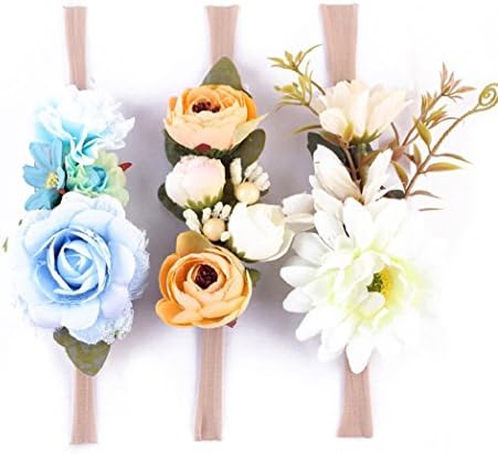 Friended 3 Bandeaux Boho Fleur Artificielle Pour Bebe Fille Nouveaune Accessoires Cheveux