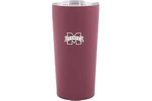 Decorvo Officially Licensed Collegiate Stainless Steel Tumbler - Double Walled Insulated Travel Tumbler with Slide Lid - 18 oz (Mississippi St)