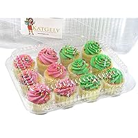 Katgely Mini Cupcake Container for Dozen Mini Cupcakes (Pack of 50)