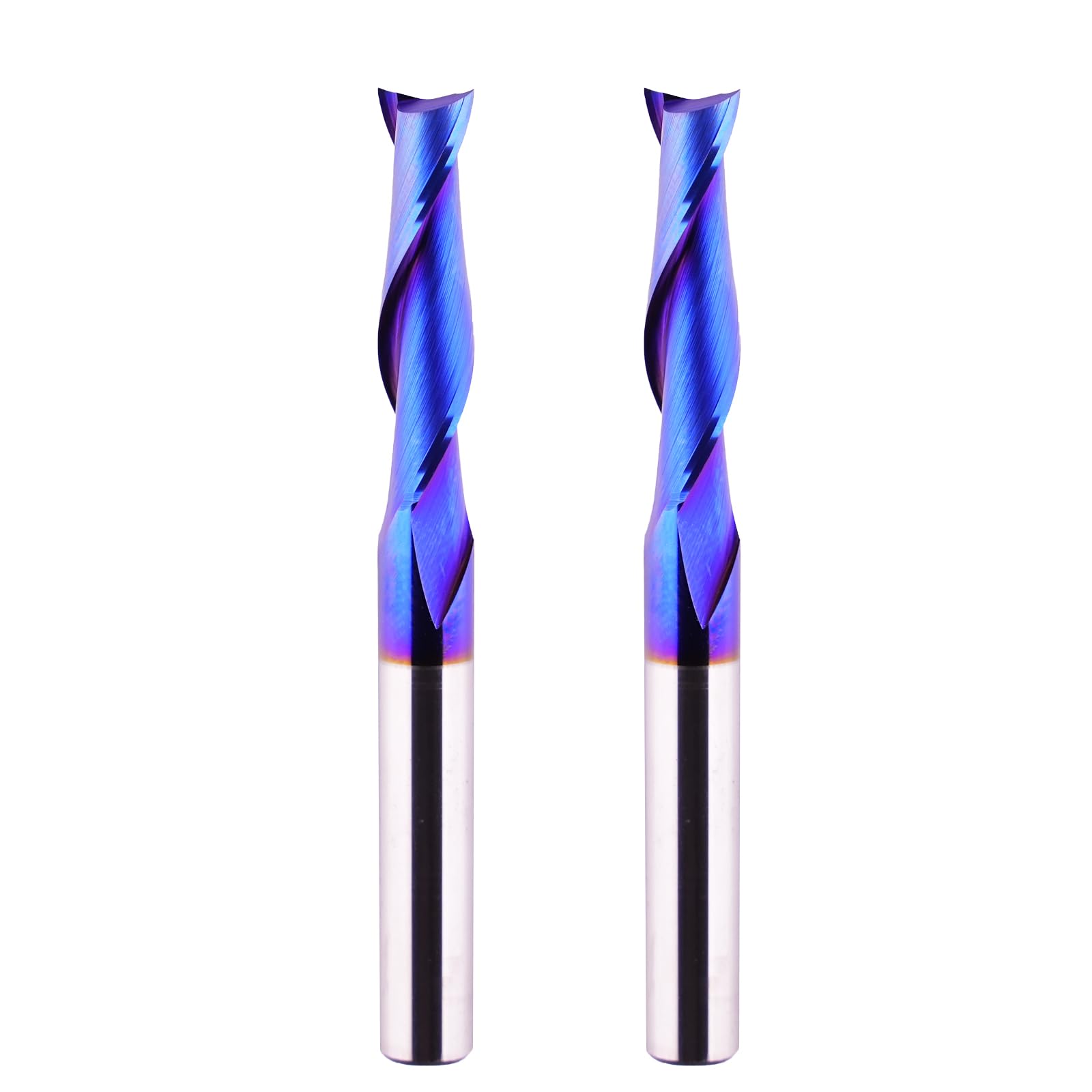 2 PCS CNC Router Bits 1/4 inch Shank Spiral Up Cut Solide Carbide End Mill for Wood Carving Engraving …