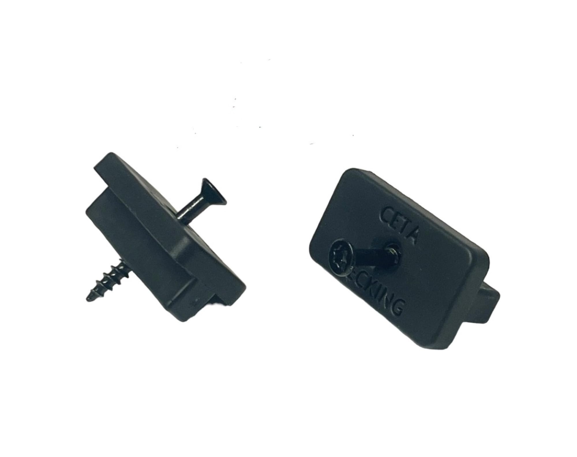 Ceta Composite Decking T Clips Fixing/Pack of 500 / Black Fitting Screw Included/Free Bit Included/Provides 6mm Gap Between The Composite Decking Boards/Fits Most of The Products on The Market