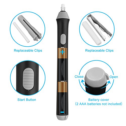 Electric Eraser Kit XREXS 2 Size Refills Battery Operated Eraser with