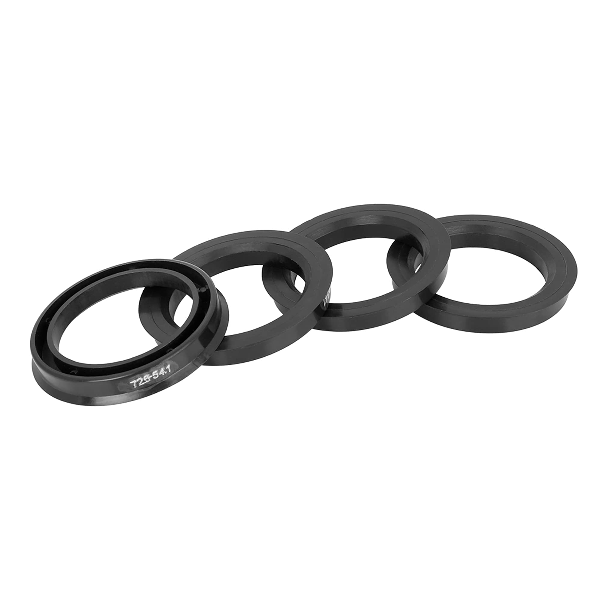 X AUTOHAUX 4pcs Plastic 72.6mm to 54.1mm Car Hub Centric Rings Black