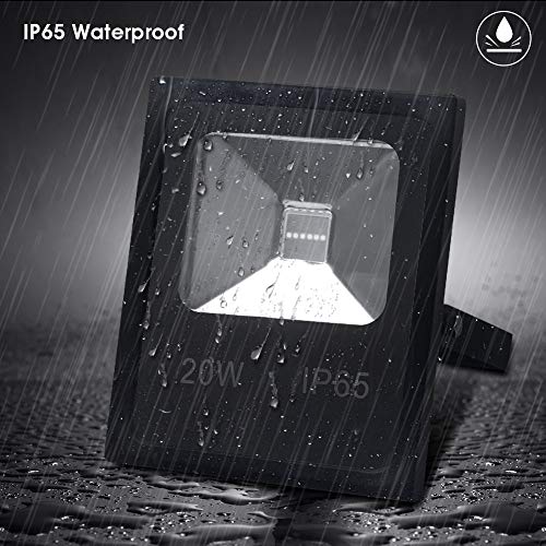 LaluceNatz 20W Outdoor UV Black Light, IP65 Waterproof COB UV Flood Lights for Body Paint, Fluorescent Poster, Glow in the Dark Party (Slim Metal Body) - Thumbnail 2