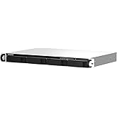 QNAP TS-464eU-8G-US 4 Bay 1U Short Depth Rackmount NAS | Intel Quad-core CPU burst up to 2.9 GHz with 8GB RAM, Diskless