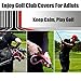 Aree Golf Club Covers,Neoprene Zippered Headcover for Golf Club Iron Head Covers Set Fit All Standard Clubs 10 PCS