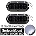 TMH ( Pack of 2 6 Inch White Light/Smoked Lens10 LED Surface Mount Oval Turn Signal Side Marker Tail LED Light for Truck Trailer Trail Bus 12V DC