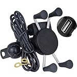 Webetop Motorcycle Cell Phone Holder Mount With USB Charger Waterproof Handlebar Mirror Accessories X Grip Universal for Mobile Phone GPS