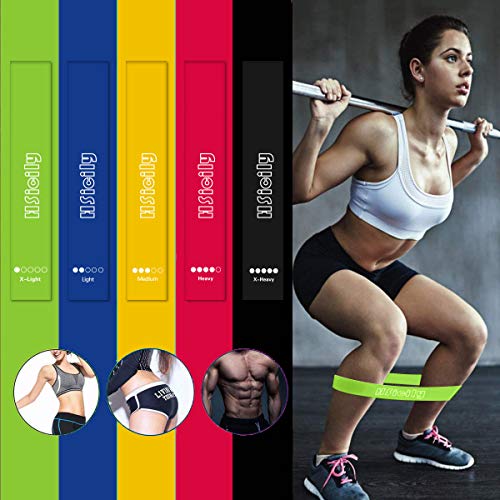 HSicily Resistance Bands for Legs and Butt, Glutes Exercise Bands Set Booty Fitness Belts Hip Workout Bands Anti Slip Elastic for Squat, Thighs Training, Yoga, Strength