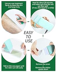 Roller Waxing Kit for Sensitive Skin, Aloe roll on