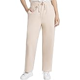 Latuza Women's Petite Lounge Pants Straight Leg Cotton Pants