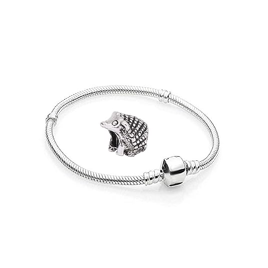 Charms Silber Igel - 1 Armband und 1 Anhänger Starter Set Angebot - Damen Schmuck bettelarmband Pandora Style Kompatibel Char