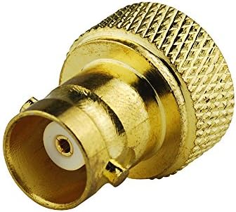 wlaniot 5pcs SMA BNC Adapter SMA Male to BNC Female Glodplate RF Coaxial Connector for Walkie-talkie Antenna SDR Ham radio Baofeng Radio