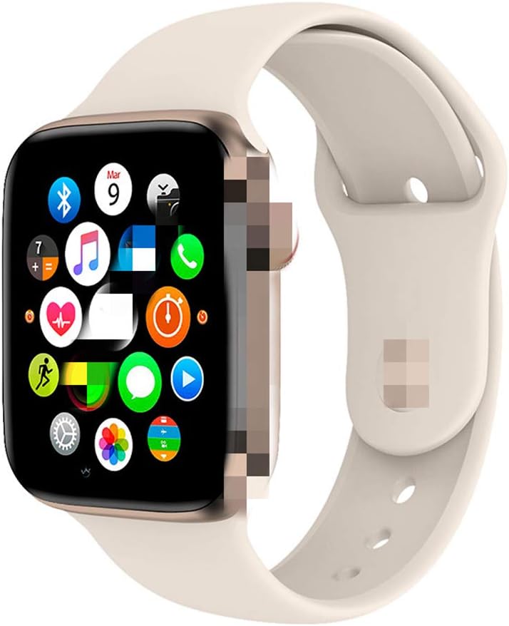 C200 Smart Watch, Bluetooth Call 1.54-inch Full-Screen Touch Heart Rate Smartwatch for iOS and Android Smart Phones,Pink