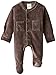 L'ovedbaby Unisex-Baby Newborn Organic Cotton Velour Footed Overall, Gray, 0-3 Months