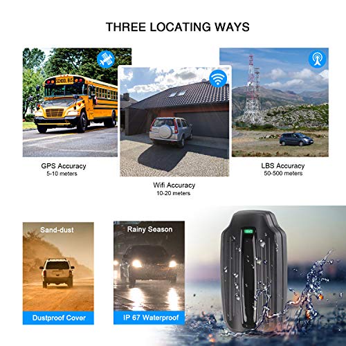 GOLOPHY Car Tracker Device-Lifetime Free Tracking Real Time 3G GPS Tracker Car Tracking Device Hidden Outdoor Strong Magnet Gear Waterproof Locator for Fleet Vehicle Motorcycle Truck Magnets 6000mAh - Thumbnail 2