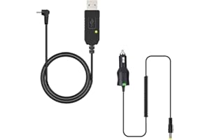 Baofeng 2.5mm USB and Car Battery Charger Cable for Baofeng Battery AR-152 UV-5R UV-S9 Plus and UV-82 3800mAh BL-5L and BL-8 High Capacity Batteries for Two Way Radios