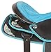 AceRugs Beautiful Western Pleasure Trail Barrel Racing Show Horse Saddle Free TACK Set PAD Silver Crystals (Blue, 15)