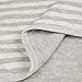 TILLYOU Breathable Quilted Cotton Baby Blanket for All Seasons, Lightweight Warm Toddler Bed Crib Blanket, Super Soft Daycare Nap/Nursery Sleeping Blanket, Gray Stripe 39”x39”