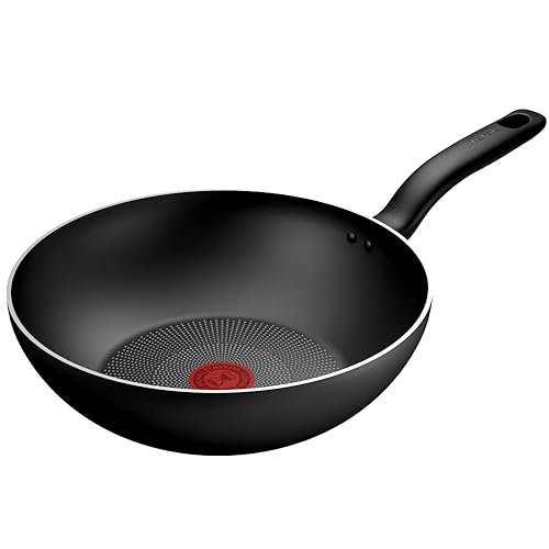 Tefal Titanium Essential Wok Pan 28 cm, Non-Stick Coating, All Hobs Compatible Except Induction, Metal Safe, Flawless Glide, Everyday Use, B9411944