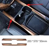 For Honda CRV CR-V 2017 ABS Peach Wood Grain Water Cup Holder Stripe Trim 2Pcs