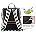 SoHo Collections, Wide opening diaper bag backpack 6 pcs set (black & white stripe)