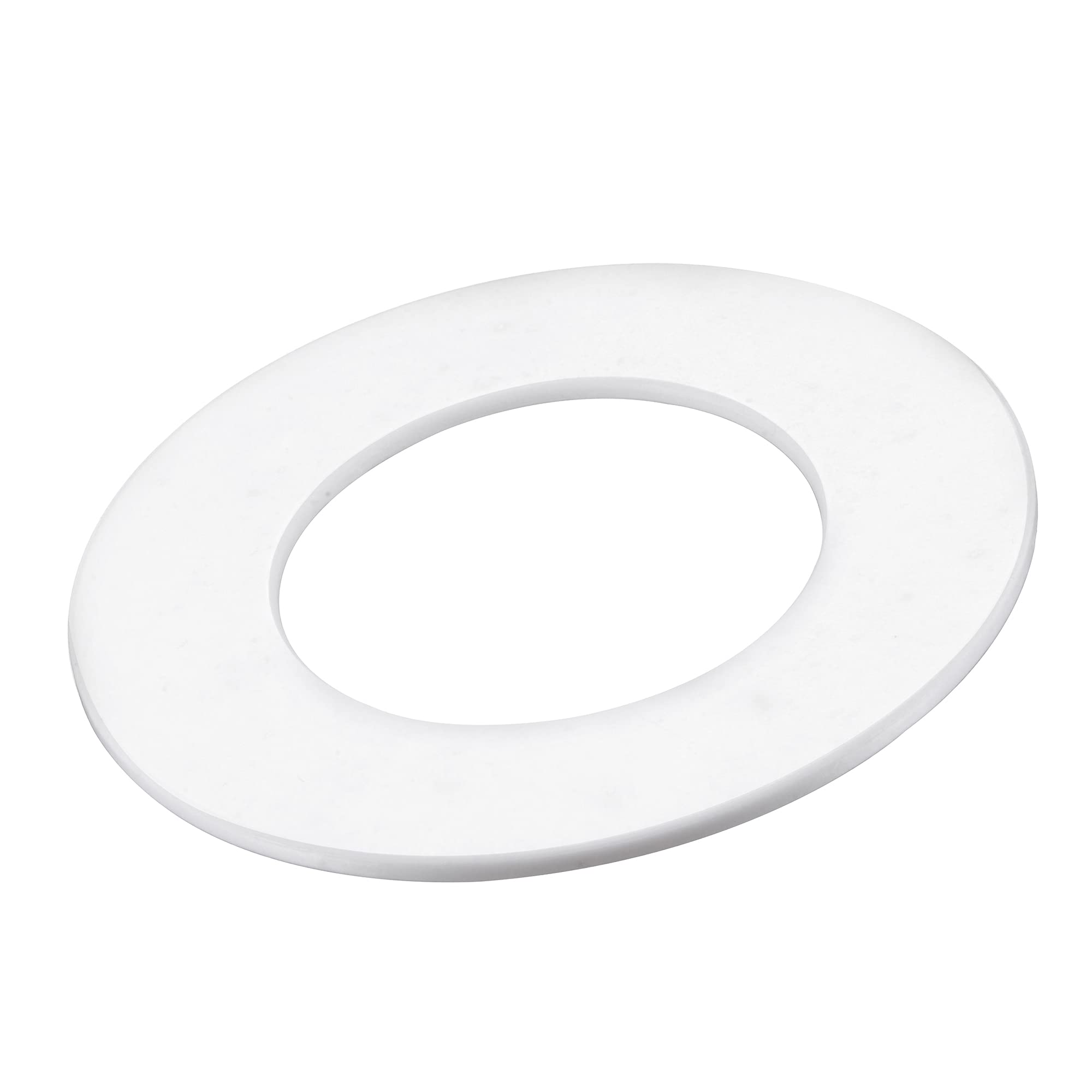sourcing map PTFE Flat Washers 102mm OD 57mm ID 3mm Thick DN50 Flange Gasket, White Pack of 2 — image 1