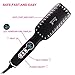 Portable Electric Hair Straightening Brush,Straightener Brush with LED Temperature Display Show Your Beauty Every Day (Matt Black)