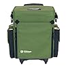 Elkton-Outdoors-Rolling-Tackle-Box-Green-L-157-x-W-96-x-H-185-inches-11-pounds-Waterproof-5-Retractable-Compartments-4-Rod-Holders-Rolling-Fishing-Tackle-Bag-Roller-Tackle-Box