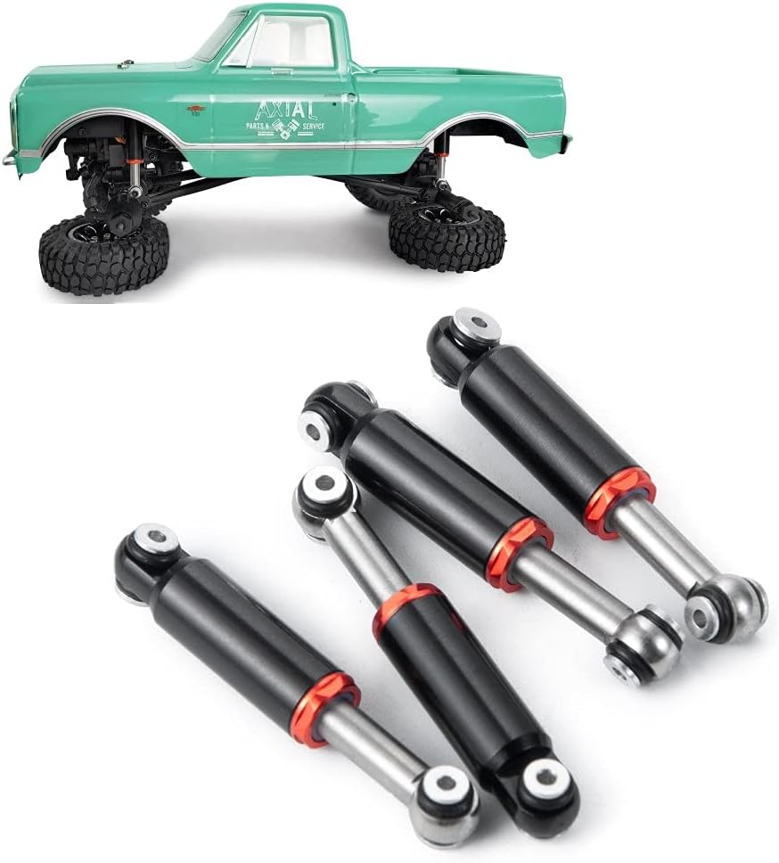 XUNJIAJIE 4pcs RC Shock Absorber Aluminium Shock Absorber for Axial SCX24 1/24 Deadbolt RC Crawler Car Upgrades Accessories