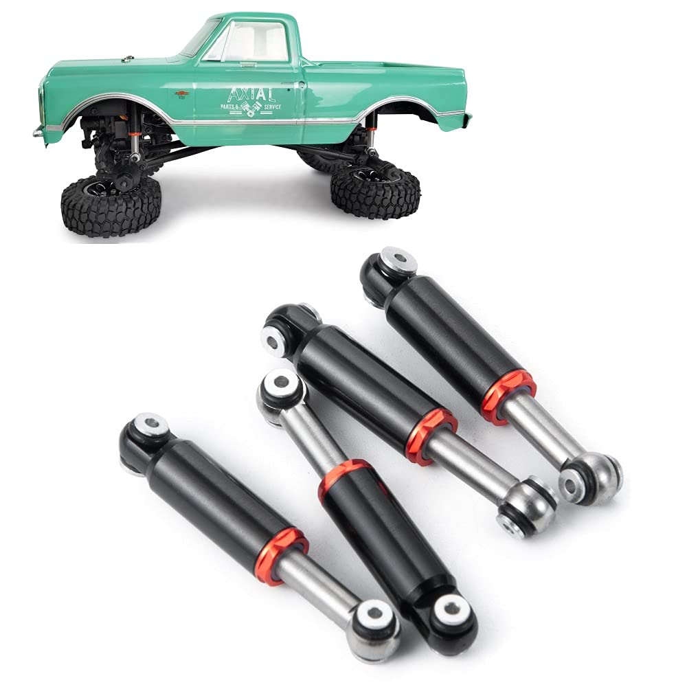 XUNJIAJIE 4pcs RC Shock Absorber Aluminium Shock Absorber for Axial SCX24 1/24 Deadbolt RC Crawler Car Upgrades Accessories