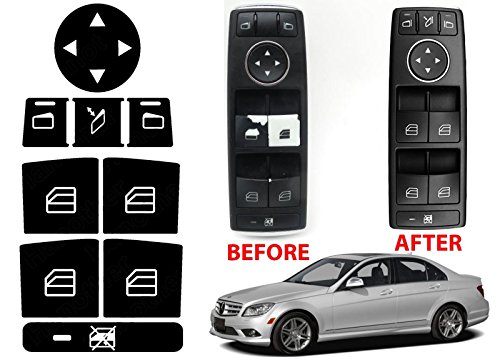 Window switch button repair stickers for 2008-2014 merc…