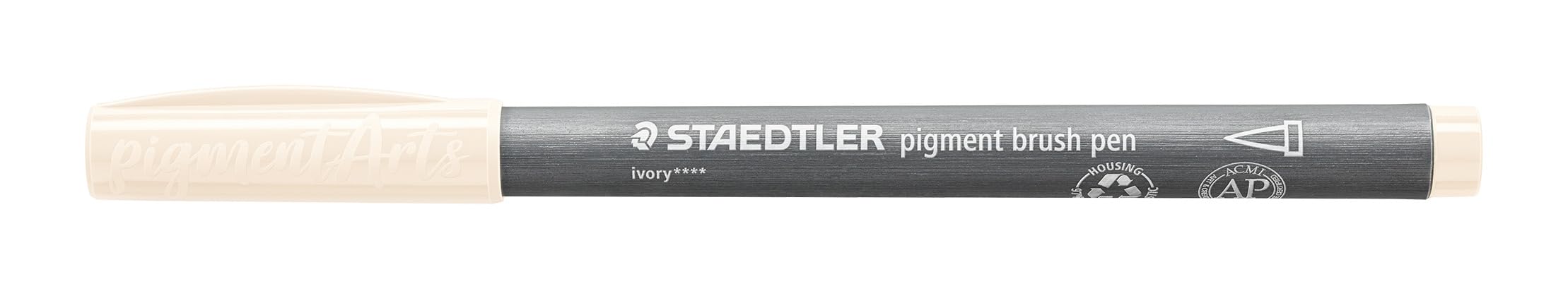 STAEDTLER 371-107 Pigment Arts Brush Pen - Ivory (Box of 10)
