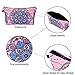 BBTO 4 Pieces Makeup Bag Waterproof Toiletry Pouch Cosmetic Bag with Mandala Flowers Patterns, 4 Styles