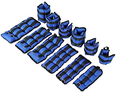 Pair of Ankle Wrist Adjustable Resistant Weights Blue; 1kg 1.5kg 2kg 3kg 4kg 5kg 6kg