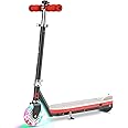 Startfun Electric Scooter for Kids Ages 4+ with Solid Flashing Wheel, 100W Motor Up to 5 Mph & 5 Miles, Kick-Start Kids Electric Scooter with Adjustable Height, Max 110 Lbs