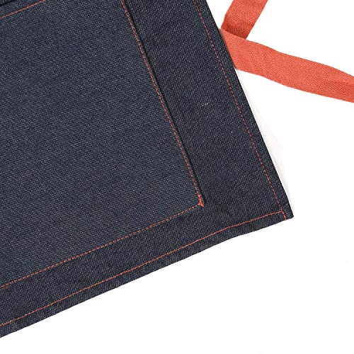 NA 100% Baumwolle VEIKERY 5 Sets (30,5 x 66 cm) Kellner-Schürze mit 3 Taschen für Damen und Herren, halbe Schürze… – Bild 4