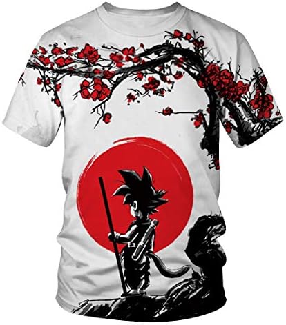 Women Men Fashion 3D T-Shirt Anime Dragon Ball Z Vegeta Goku Super Saiyan Print Casual Short Sleeve Tee# B1