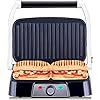 NETTA-Panini-Maker-Health-Grill-Sandwich-Toaster-Panini-Press-2-Slice-Non-Stick-Grill-Plates-1500W-Stainless-Steel NETTA Panini Maker & Health Grill - Sandwich Toaster, Panini Press - 2 Slice Non-Stick Grill Plates – Built-In Fat Tray…