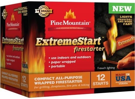 Pine Mountain Firestarters ExtremeStart Wrapped Firestarting Sticks, 12 Starts