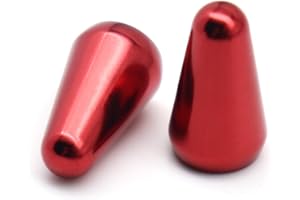 JENSHEPOE 2-Pack Premium Metal 5-Way Pickup Switch Tip & Knob Cap for Fender Strat/Telecaster Guitars – Durable Replacement Parts with Chrome Finish